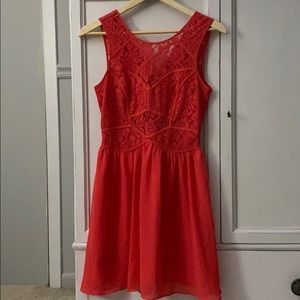 Red BCBG dress